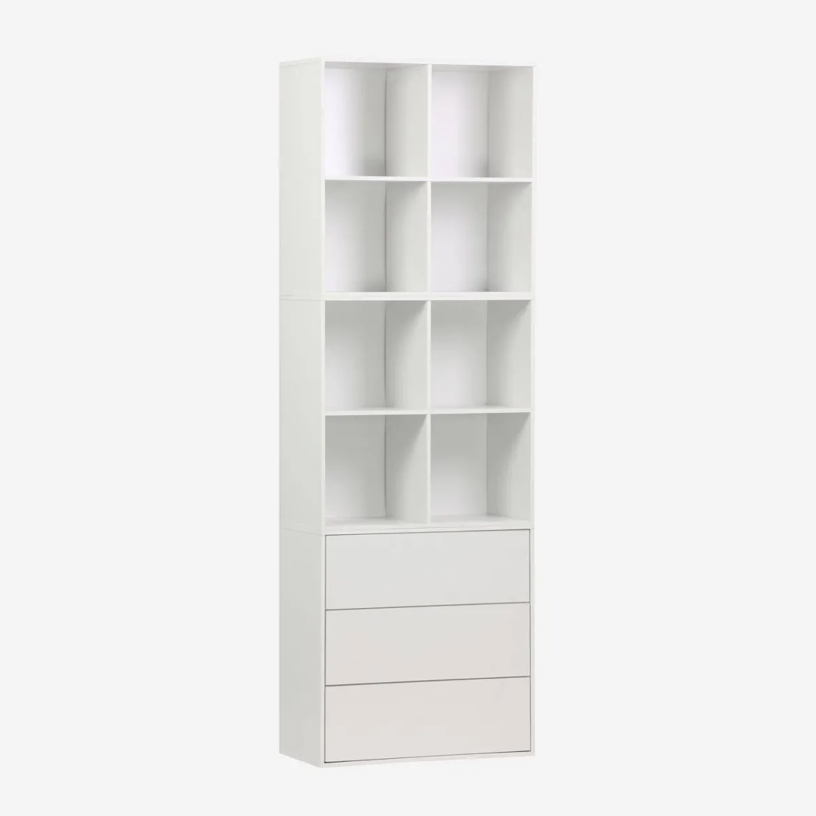 Libreria modulare in legno, 3 cassetti 8 vani
