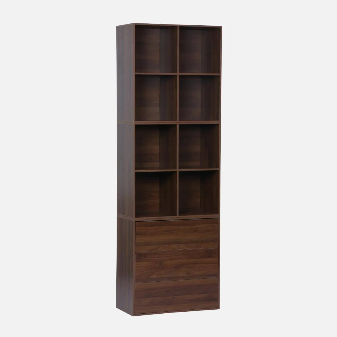 Libreria modulare in legno, 3 cassetti 8 vani
