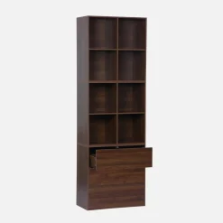 Libreria modulare in legno, 3 cassetti 8 vani