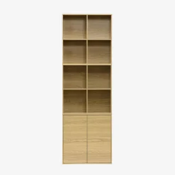 Libreria modulare in legno 3 elementi, 2 ante 8 vani