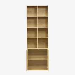 Libreria modulare in legno 3 elementi, 2 ante 8 vani