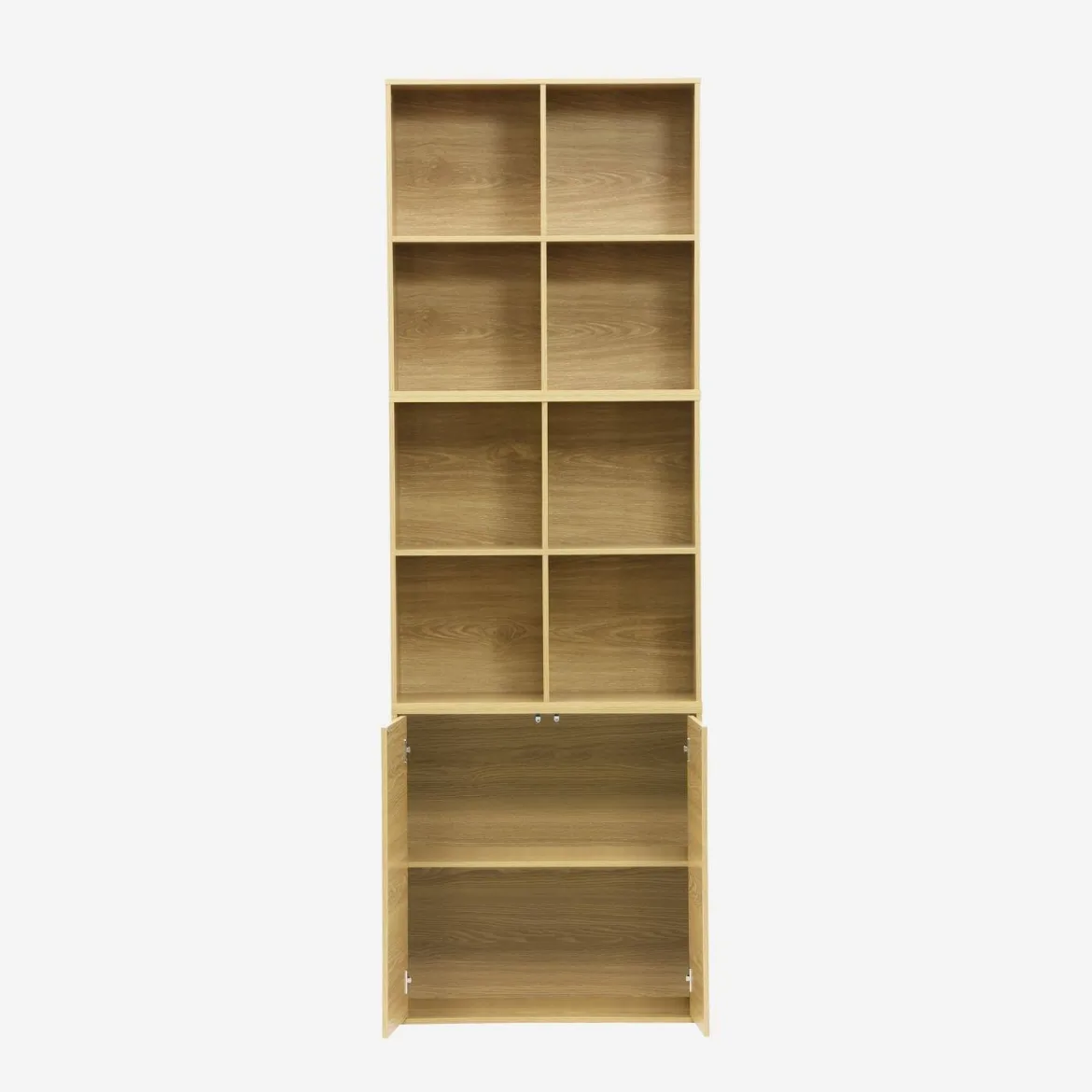 Libreria modulare in legno 3 elementi, 2 ante 8 vani