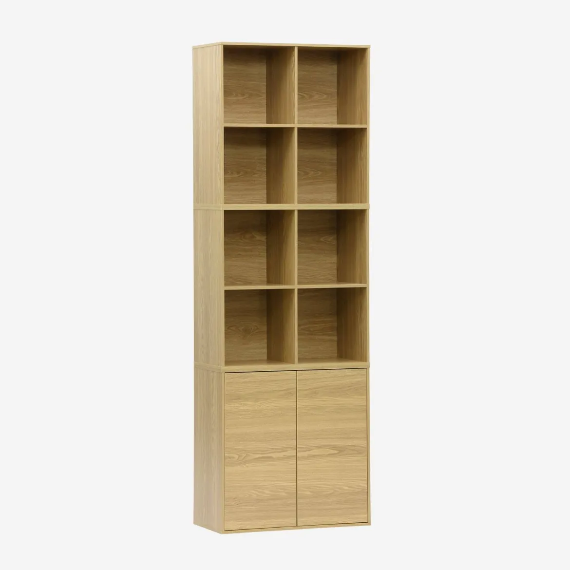 Libreria modulare in legno 3 elementi, 2 ante 8 vani