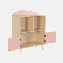 Libreria per bambini a 2 ripiani e 2 ante