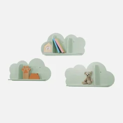 Mensole da parete nuvole per la cameretta dei bambini, set di 3