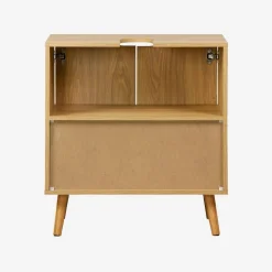 Mobile lavabo vintage decorato in legno
