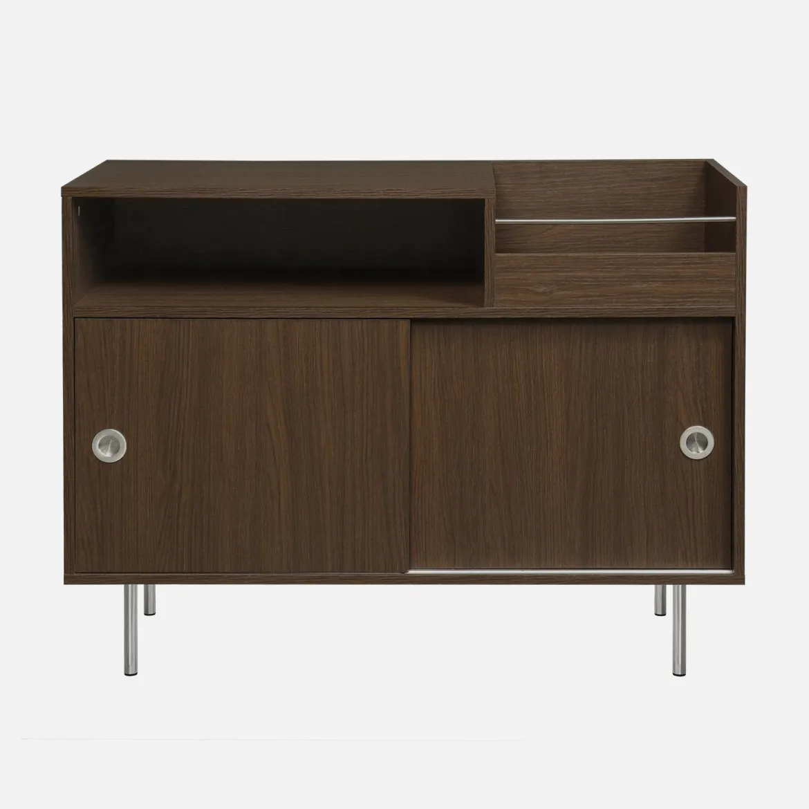 Mobile per vinili vintage decorazione legno e acciaio inossidabile, 100cm