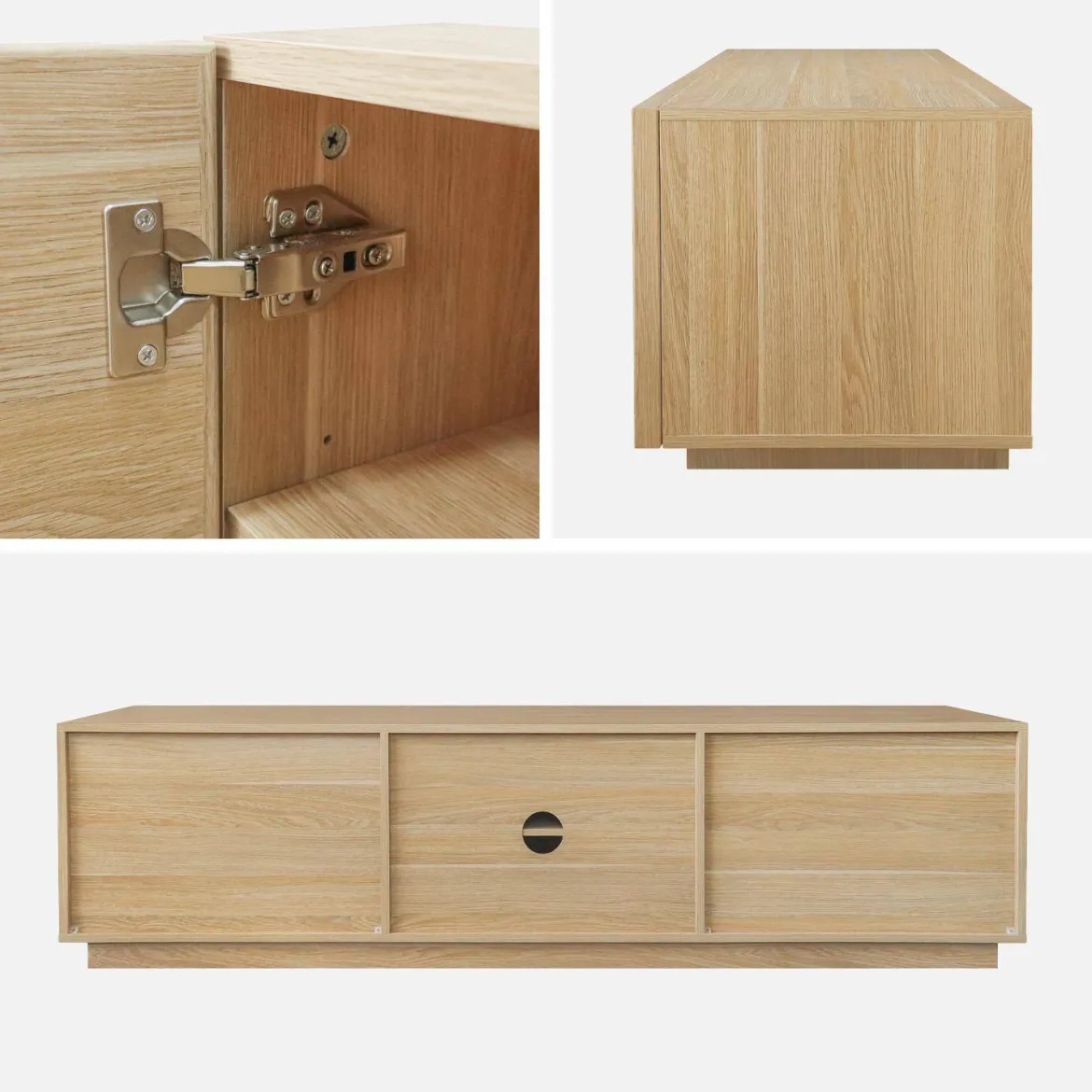 Mobile TV decorativo in legno 3 ante 180cm