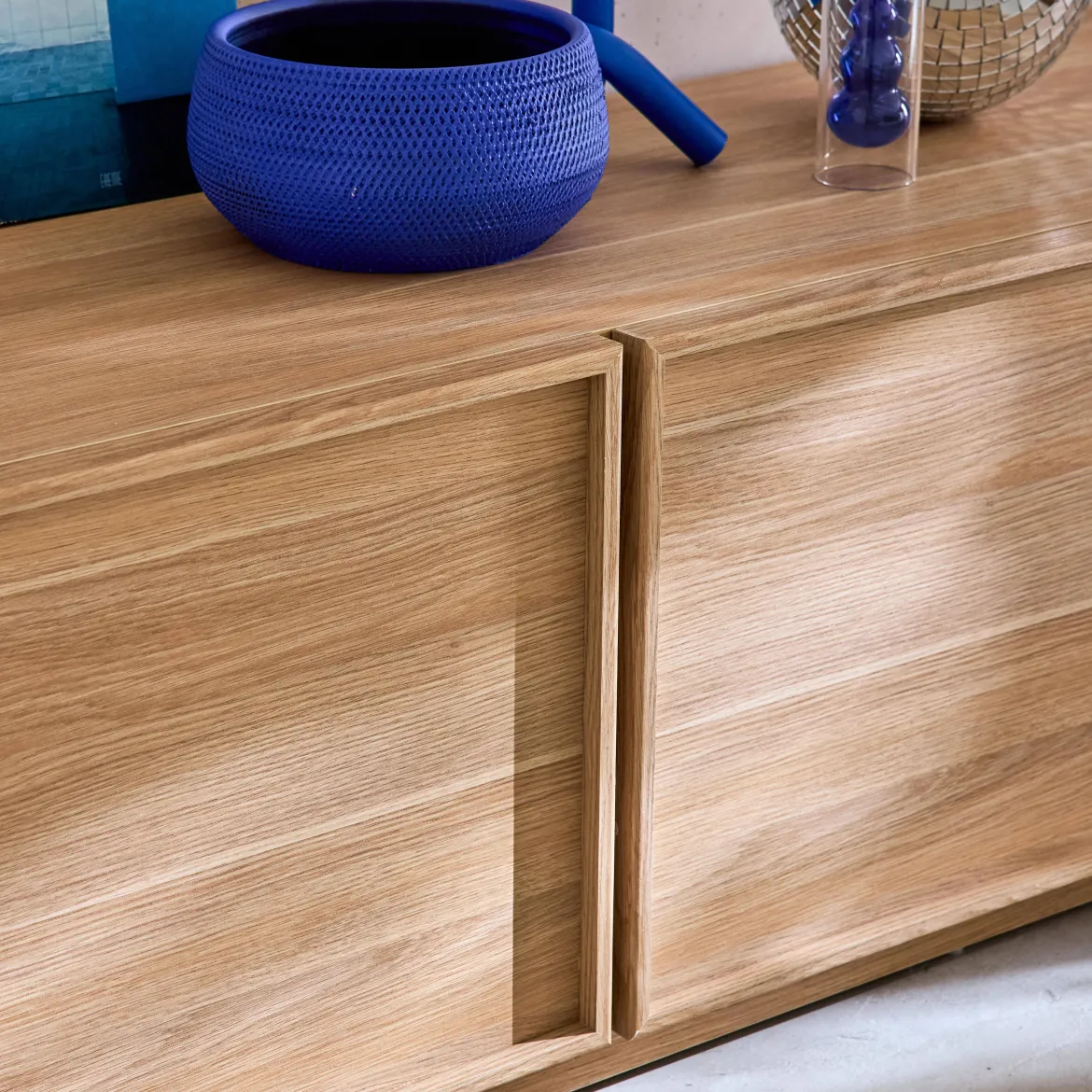 Mobile TV decorativo in legno 3 ante 180cm