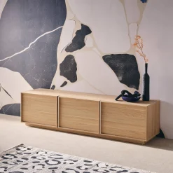 Mobile TV decorazione legno 3 ante 140cm