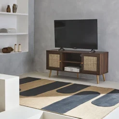 Mobile TV in cannage 2 livelli, 120cm