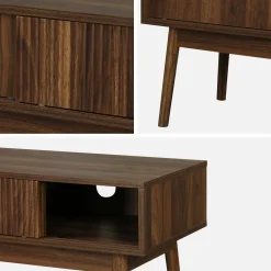 Mobile TV scandinavo a 2 ante effetto legno, 115cm