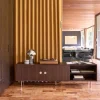 Mobile TV vintage in legno e acciaio inossidabile 2 ante, 180cm