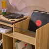 Mobile vinile XL vintage decorativo in legno, 130cm