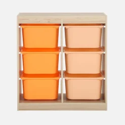 Mobile contenitore per bambini con 6 scatole colorate