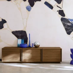 Mobile TV decorativo in legno 3 ante 180cm