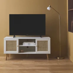 Mobile TV in cannage 2 livelli, 120cm