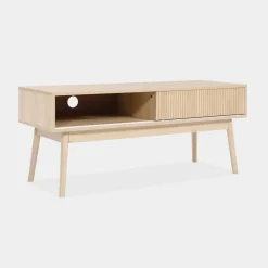 Mobile TV scandinavo a 2 ante effetto legno, 115cm