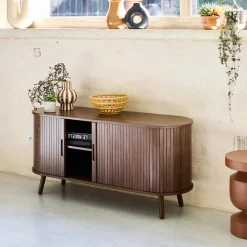 Mobile TV scandinavo con 2 ante scorrevoli, 120cm