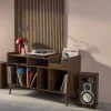Mobili per vinili XL vintage effetto legno scuro, 130cm