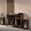 Mobili vintage per vinili effetto legno