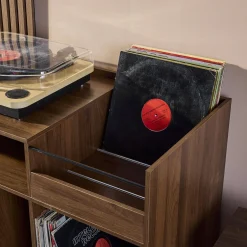 Mobili vintage per vinili effetto legno