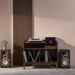 Mobili vintage per vinili effetto legno