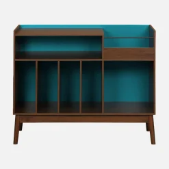 Mobili vintage per vinili effetto legno bicolore