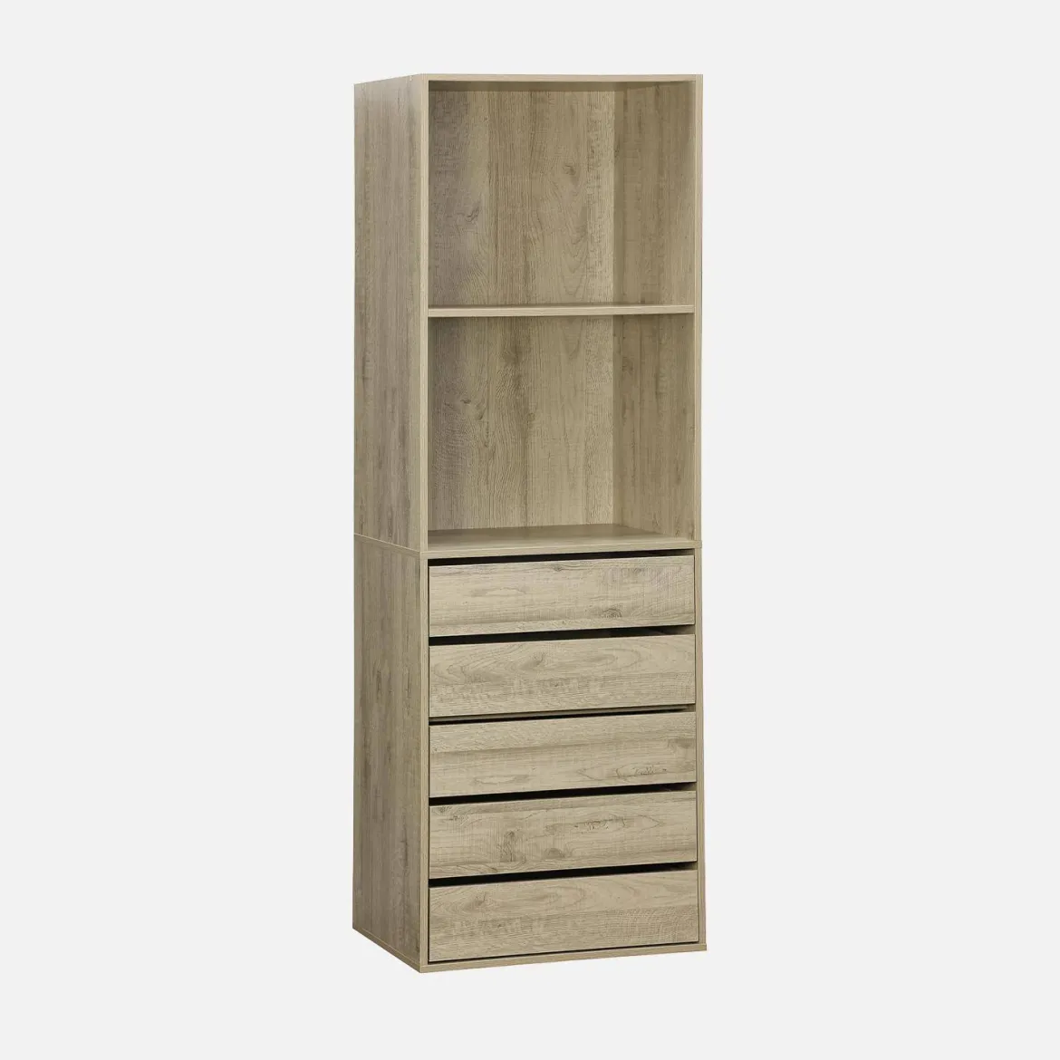 Modulo armadio con 5 cassetti e 2 ripiani