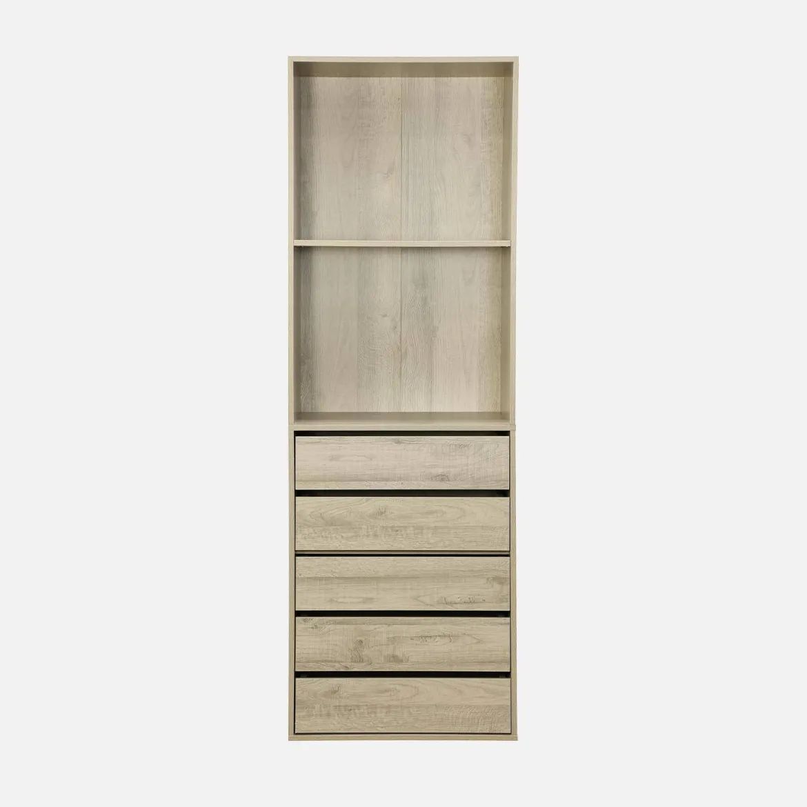 Modulo armadio con 5 cassetti e 2 ripiani