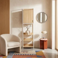 Modulo armadio con 5 ripiani e 1 anta