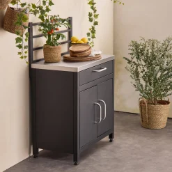 Modulo cucina da esterna in acciaio 1 cassetto e 2 ante, 80cm