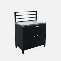 Modulo cucina da esterna in acciaio 1 cassetto e 2 ante, 80cm