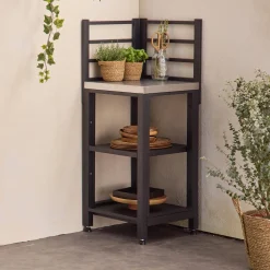 Modulo cucina da esterno in acciaio 2 ripiani, 48.5cm