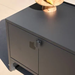 Modulo cucina da esterno in acciaio con 2 ante, 80cm