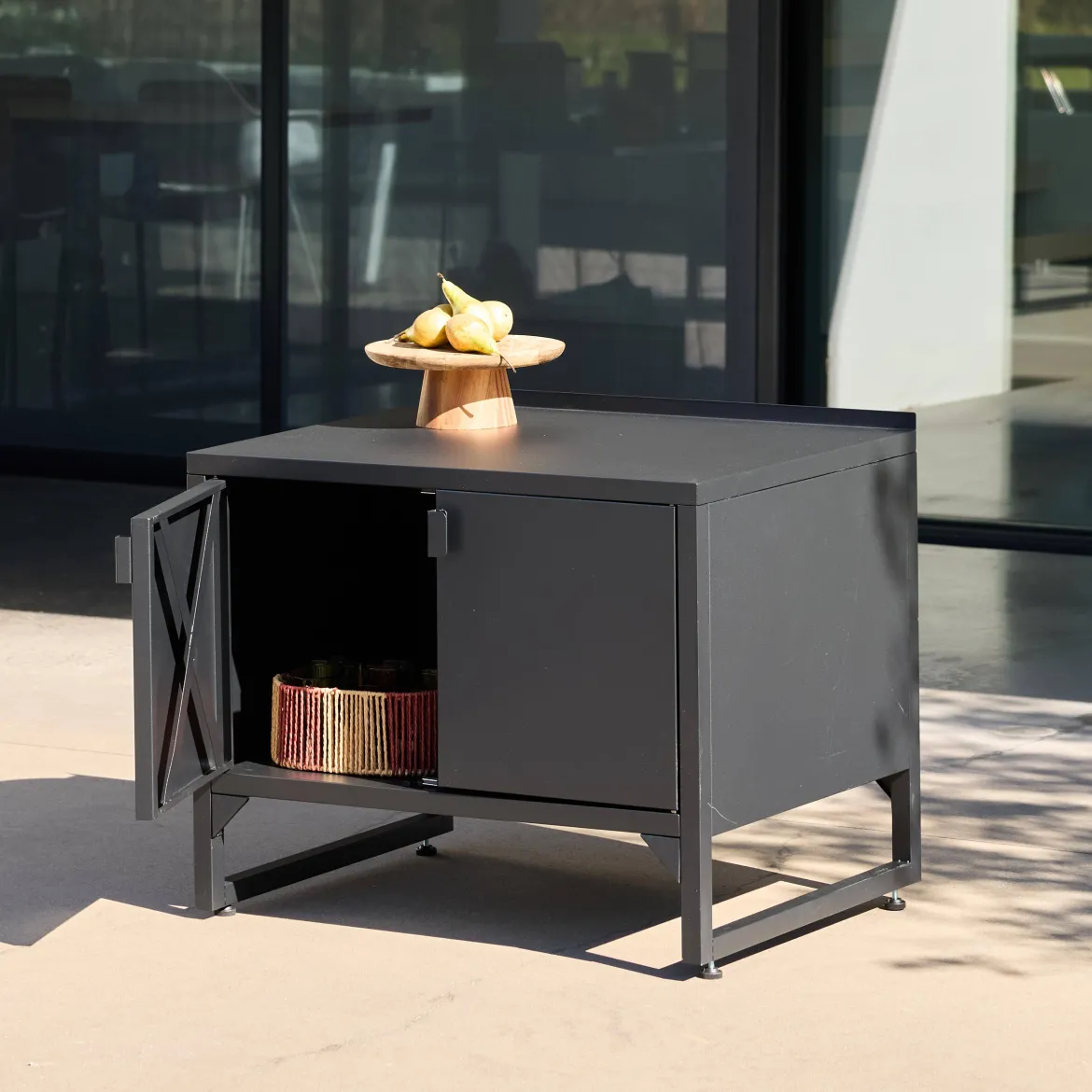 Modulo cucina da esterno in acciaio con 2 ante, 80cm
