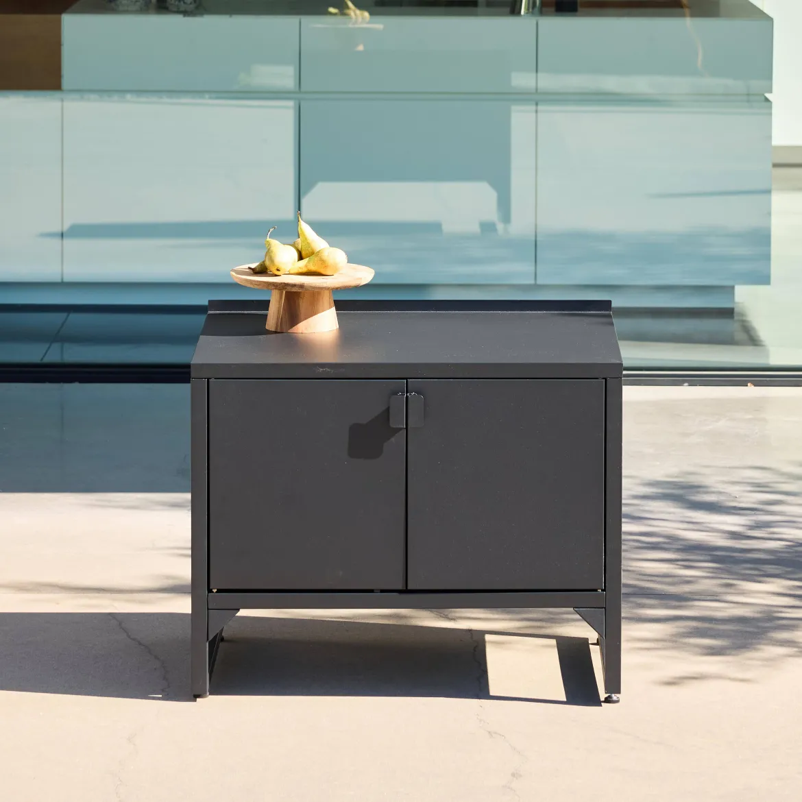Modulo cucina da esterno in acciaio con 2 ante, 80cm
