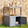 Modulo cucina da esterno in alluminio e polywood a 2 ante