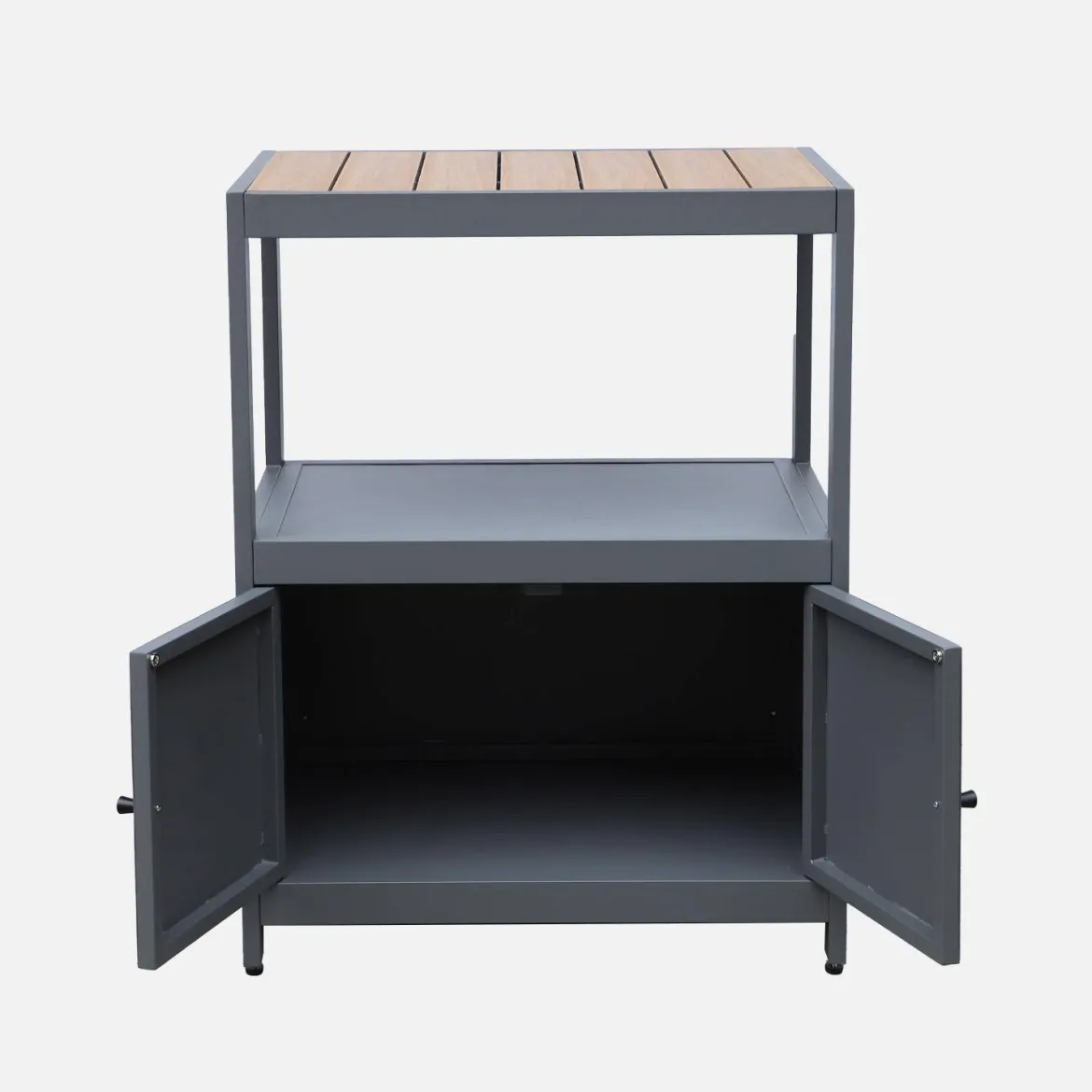 Modulo cucina da esterno in alluminio e polywood a 2 ante