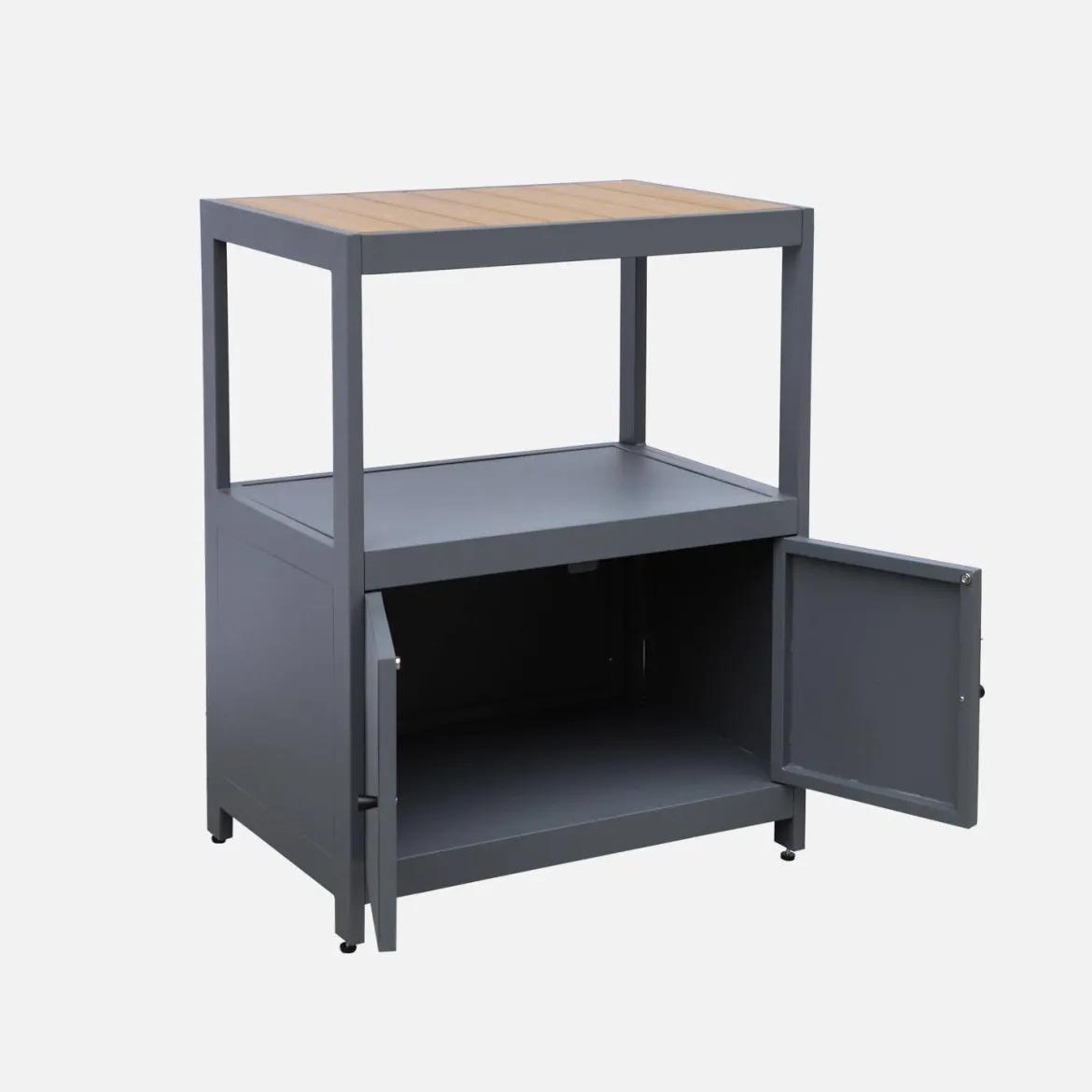 Modulo cucina da esterno in alluminio e polywood a 2 ante