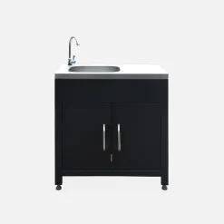 Modulo cucina da esterno con barbecue a gas 4 bruciatori, 5 moduli