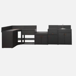 Modulo cucina da esterno in acciaio inossidabile, 6 moduli