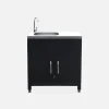 Modulo cucina da esterno in acciaio con lavello, 80cm