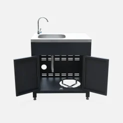 Modulo cucina da esterno in acciaio, 4 moduli