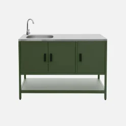 Modulo cucina da esterno con barbecue a gas a 3 bruciatori, 5 moduli