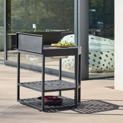 Modulo cucina da esterno in acciaio con accessori, 80cm