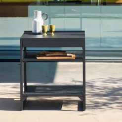 Modulo cucina da esterno in acciaio 2 ripiani, 80cm