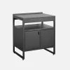 Modulo cucina da esterno in acciaio con 2 ante, 80cm