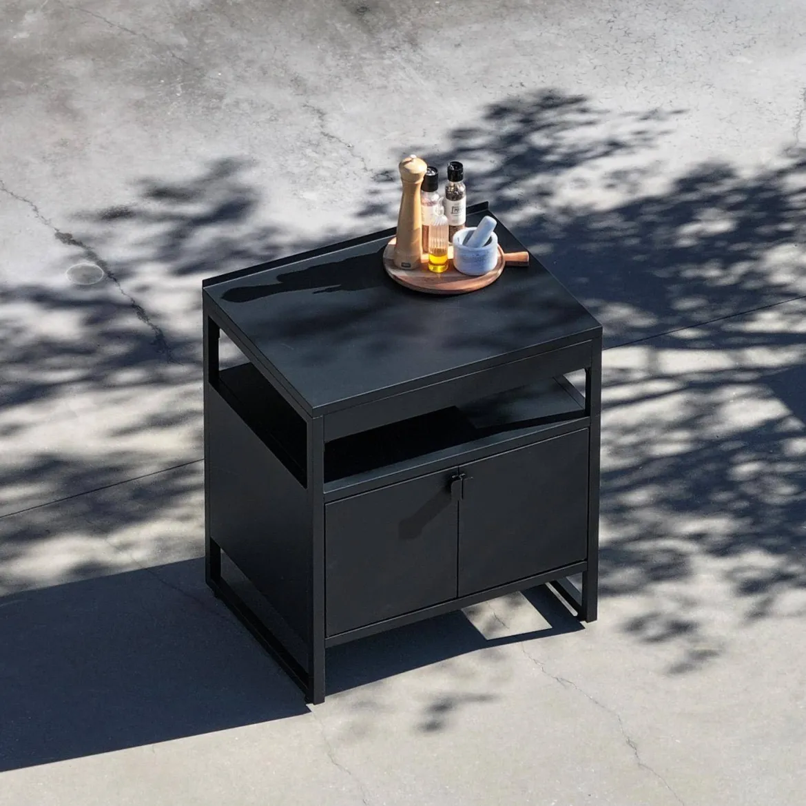 Modulo cucina da esterno in acciaio con 2 ante, 80cm