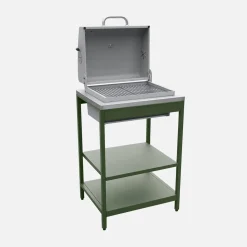 Modulo cucina da esterno con barbecue a carbonella e lavandino, 2 moduli